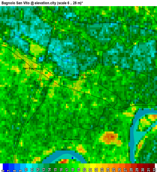 Bagnolo San Vito elevation map