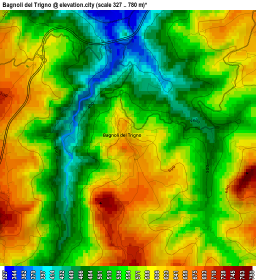 Bagnoli del Trigno elevation map