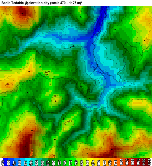 Badia Tedalda elevation map