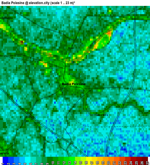 Badia Polesine elevation map