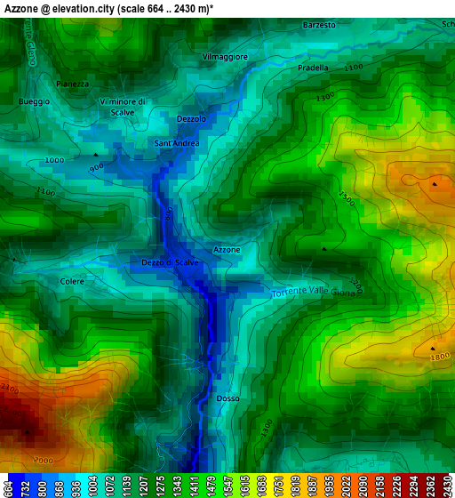 Azzone elevation map