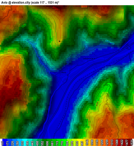 Avio elevation map