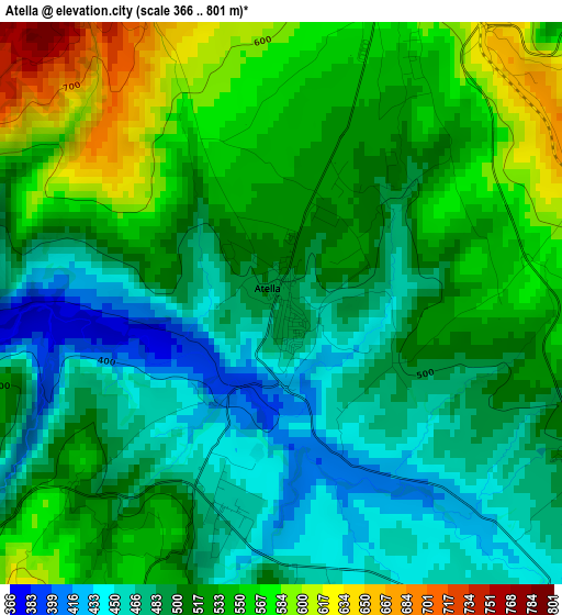 Atella elevation map