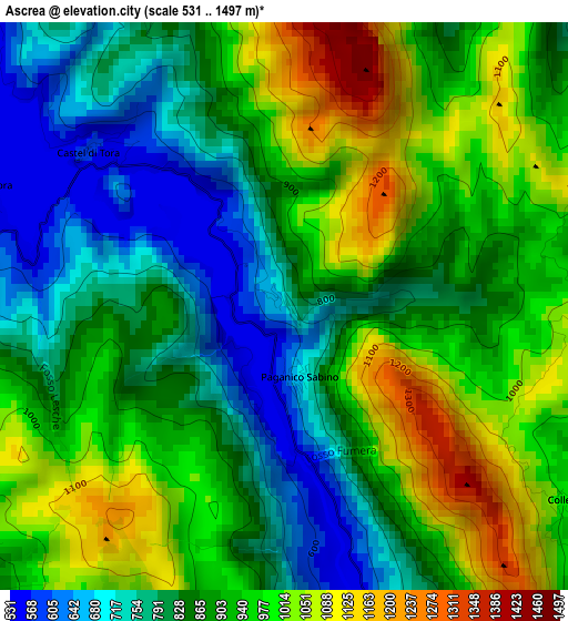 Ascrea elevation map