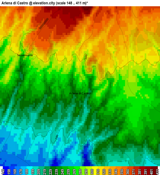 Arlena di Castro elevation map