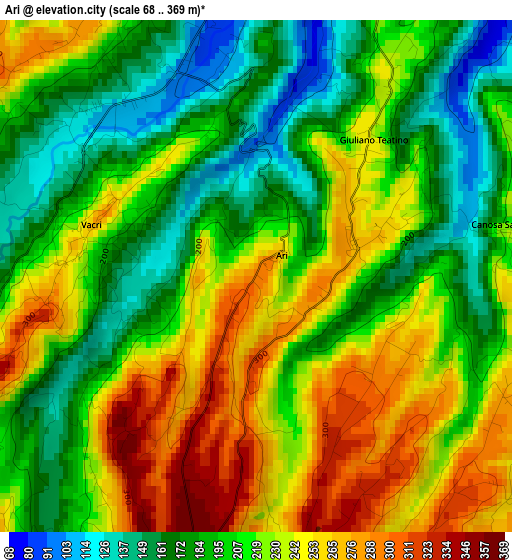 Ari elevation map