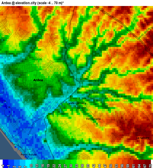 Ardea elevation map