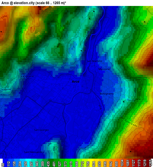 Arco elevation map