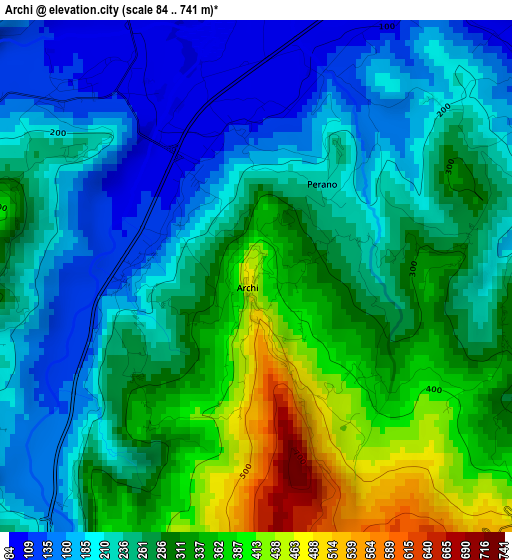 Archi elevation map