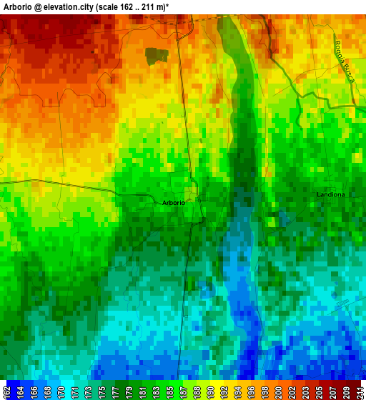 Arborio elevation map