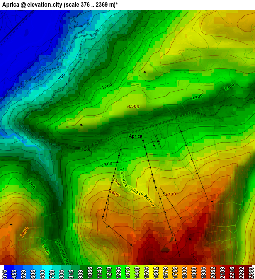 Aprica elevation map