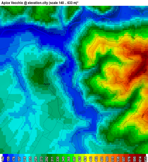 Apice Vecchio elevation map