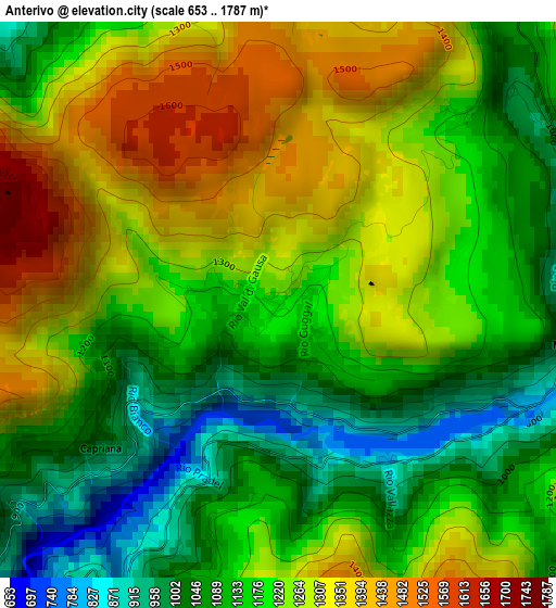 Anterivo elevation map