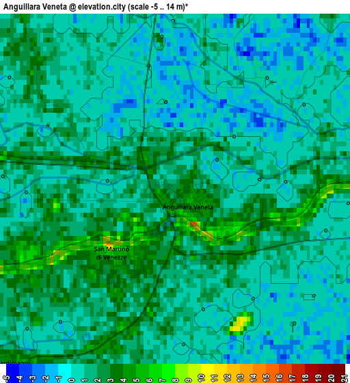 Anguillara Veneta elevation map