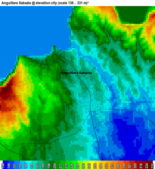 Anguillara Sabazia elevation map