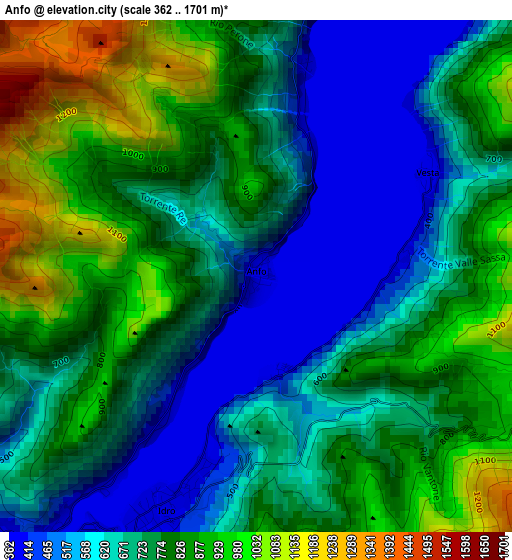 Anfo elevation map