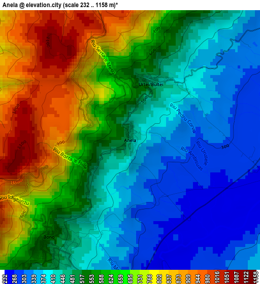 Anela elevation map