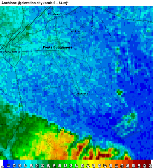 Anchione elevation map