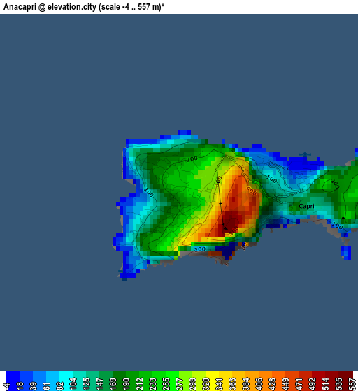 Anacapri elevation map