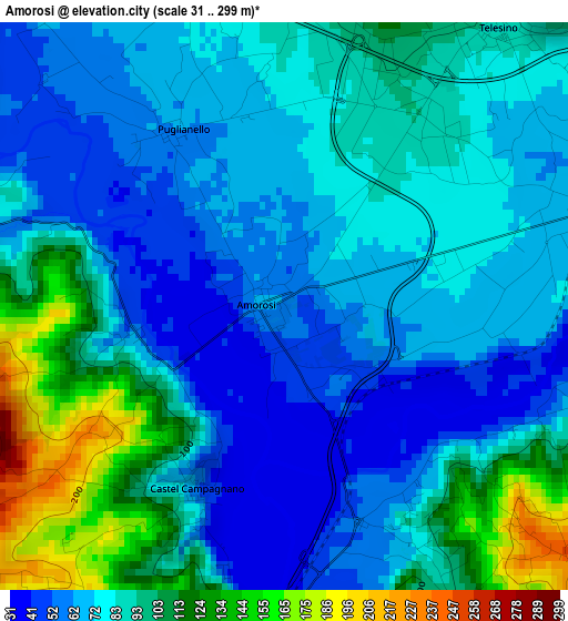 Amorosi elevation map