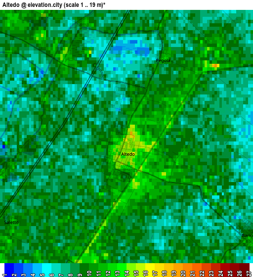 Altedo elevation map