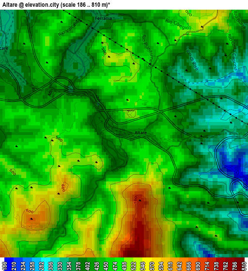 Altare elevation map