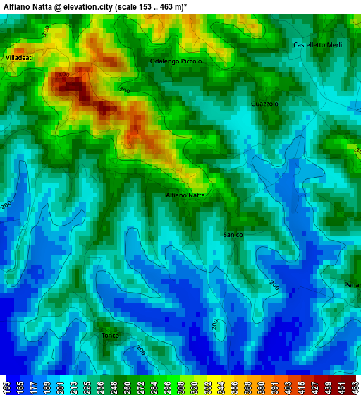 Alfiano Natta elevation map