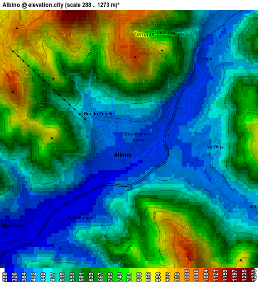 Albino elevation map