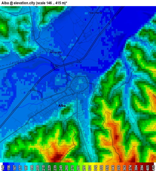 Alba elevation map