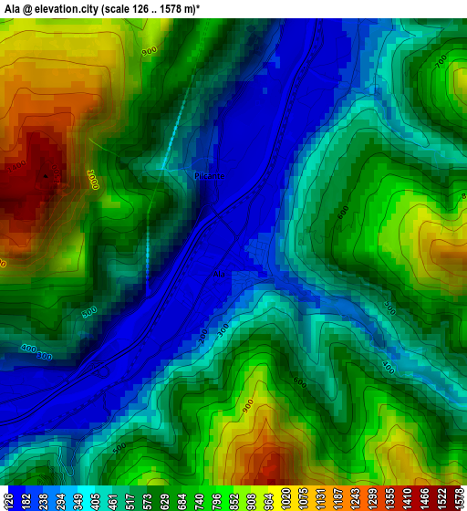 Ala elevation map