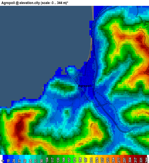 Agropoli elevation map