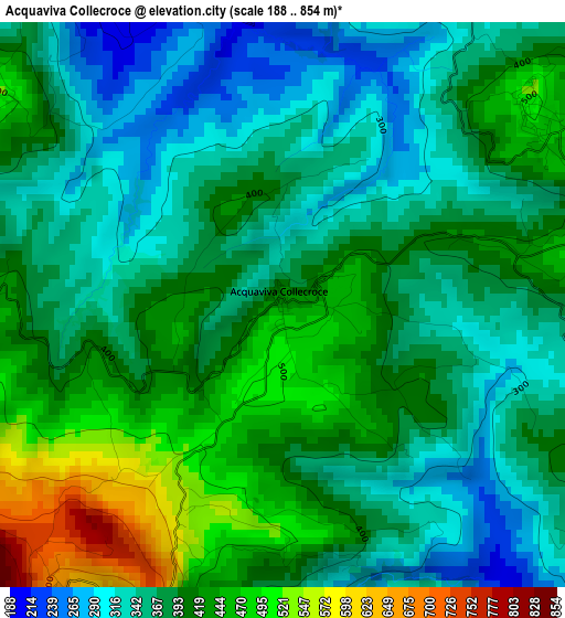 Acquaviva Collecroce elevation map