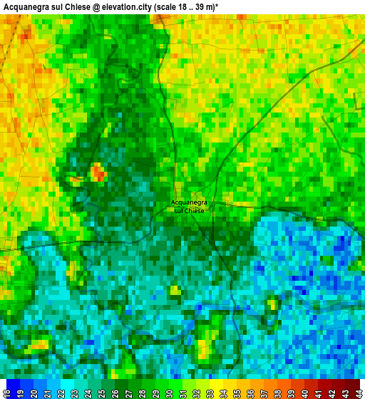 Acquanegra sul Chiese elevation map