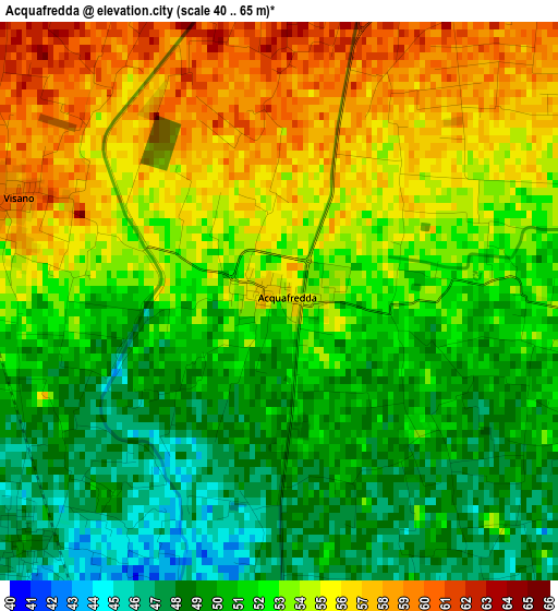 Acquafredda elevation map