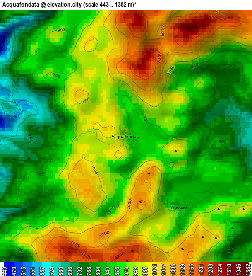 Acquafondata elevation map