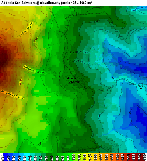 Abbadia San Salvatore elevation map