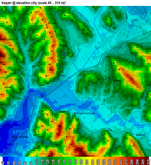 Vaqarr elevation map