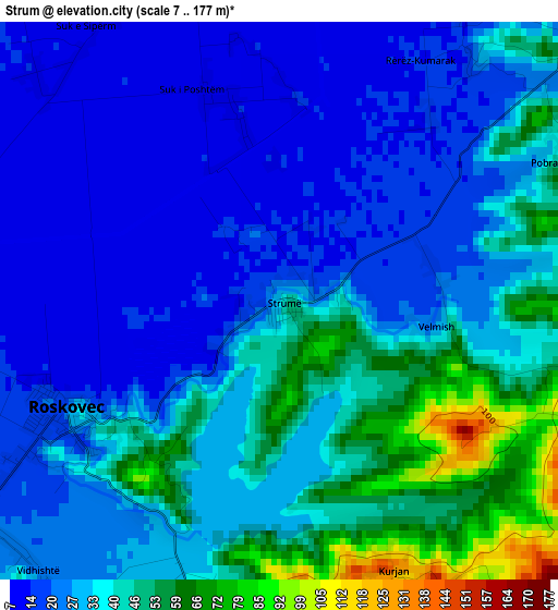 Strum elevation map