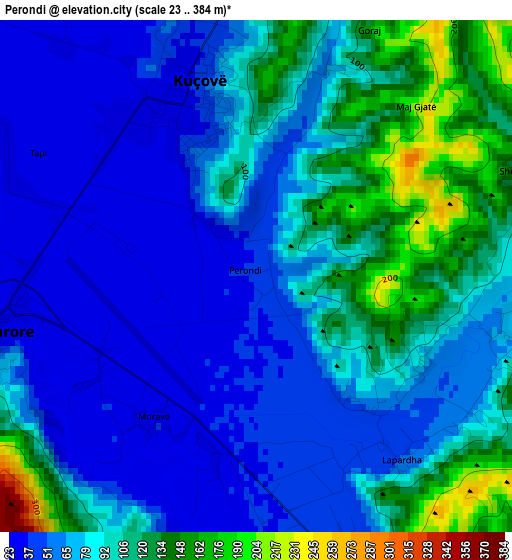 Perondi elevation map