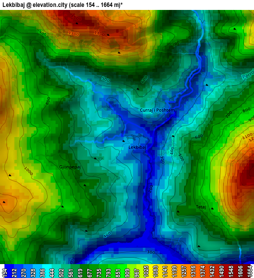 Lekbibaj elevation map