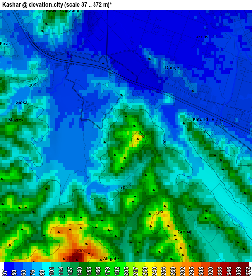 Kashar elevation map