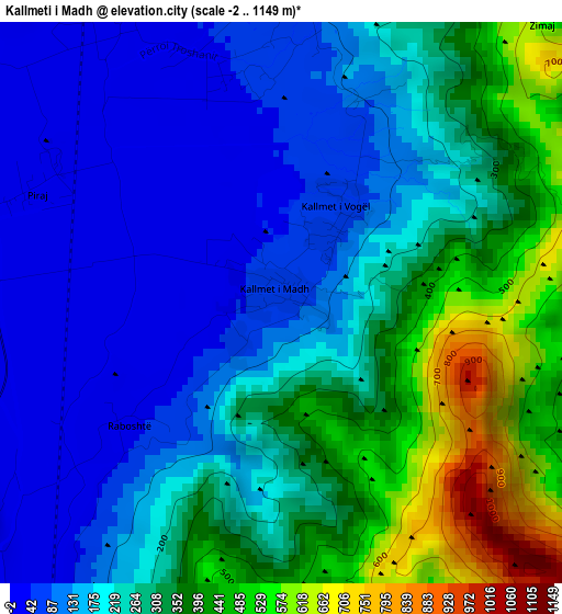 Kallmeti i Madh elevation map