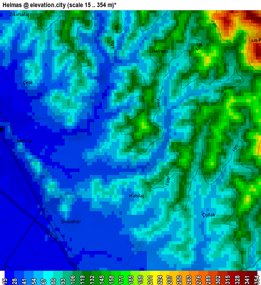 Helmas elevation map