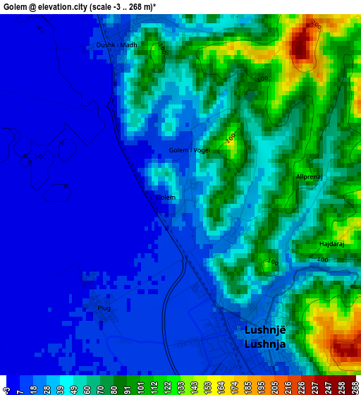 Golem elevation map