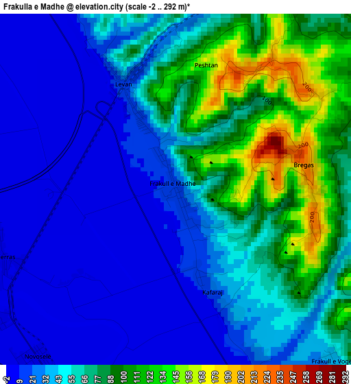 Frakulla e Madhe elevation map