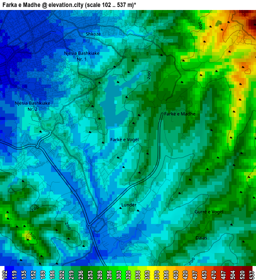 Farka e Madhe elevation map