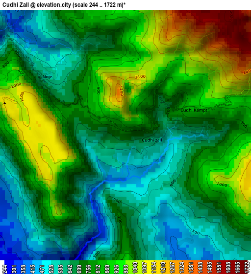 Cudhi Zall elevation map