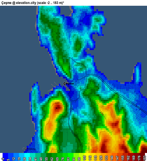 Çeşme elevation map