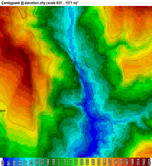 Çemişgezek elevation map