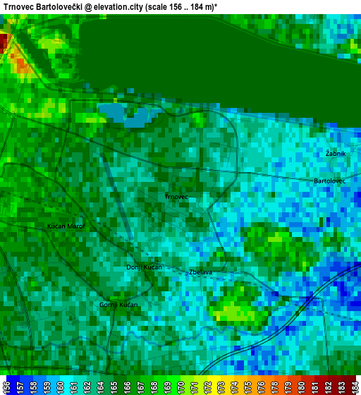 Trnovec Bartolovečki elevation map